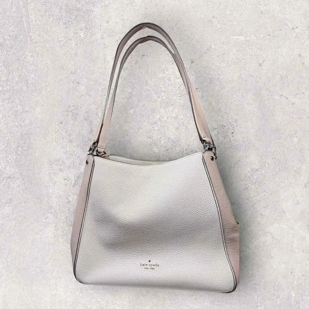 Kate Spade Leila Medium Triple Compartment Shoulder Bag light sand & warm beige